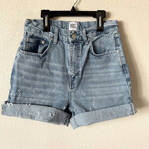 BDG High Rise Baggy Destroyed Shorts